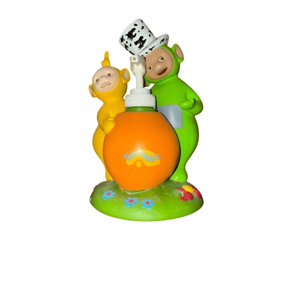 Vintage Teletubbies Soap/Lotion Pump Dispenser Dipsy & Laa-Laa 1999 shows wear‎